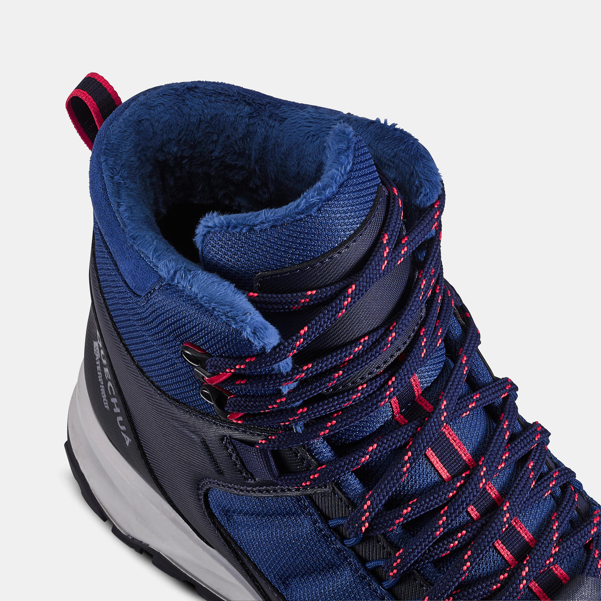 Men’s warm and waterproof hiking boots, MH500 Mid - Blue