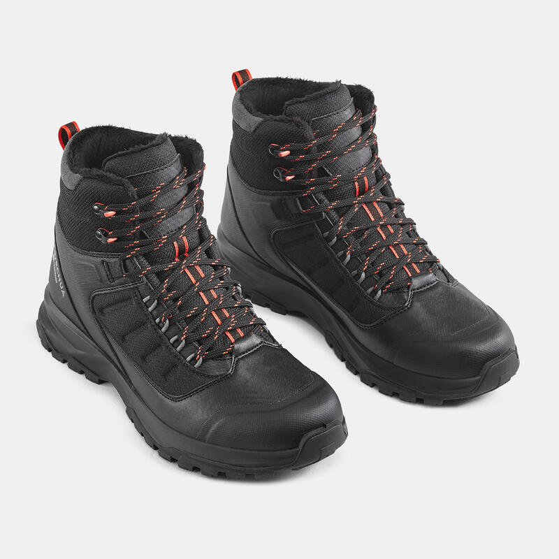 Botas Quentes e Impermeáveis de Caminhada SH500 Mountain Cano Médio Homem 