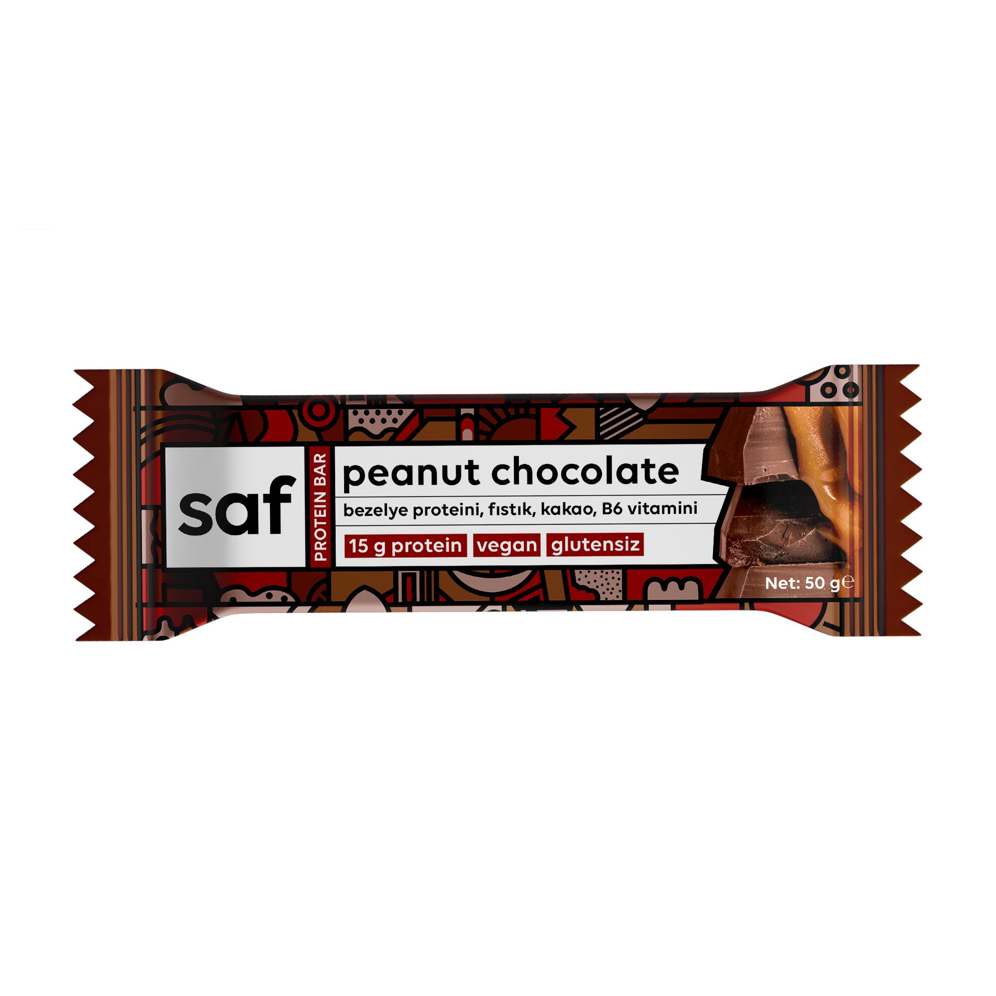 SAF Saf Bitkisel Yüksek Protein Bar, Fıstık Kakao