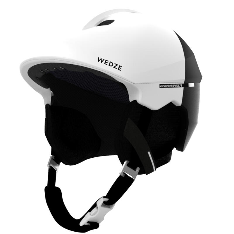 Capacete de ski adulto PST 580 - branco e preto