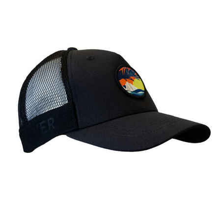 Adult Trucker Style Beach Cap - Black