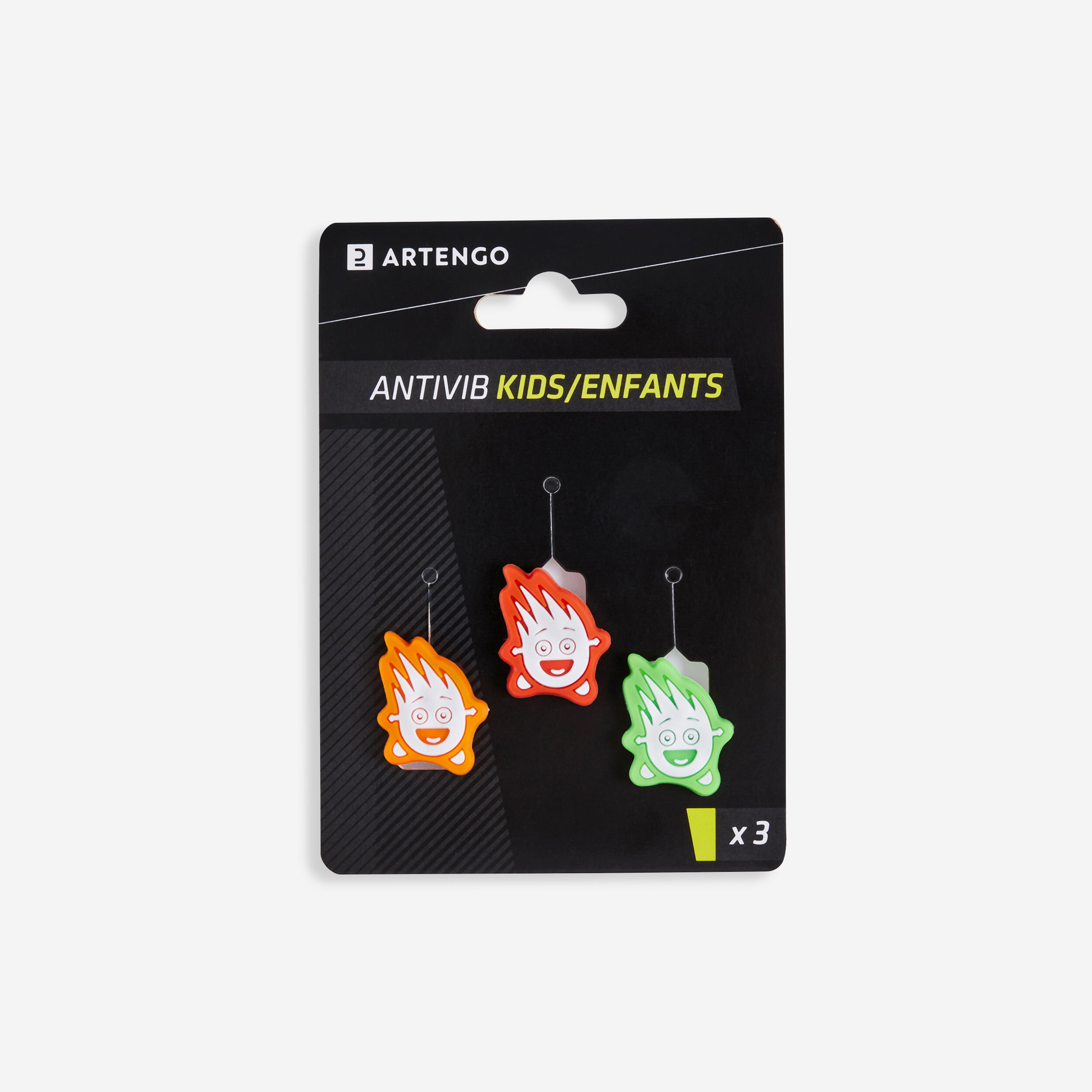 ARTENGO Kids' Dampener Tri-Pack - Red/Green/Orange