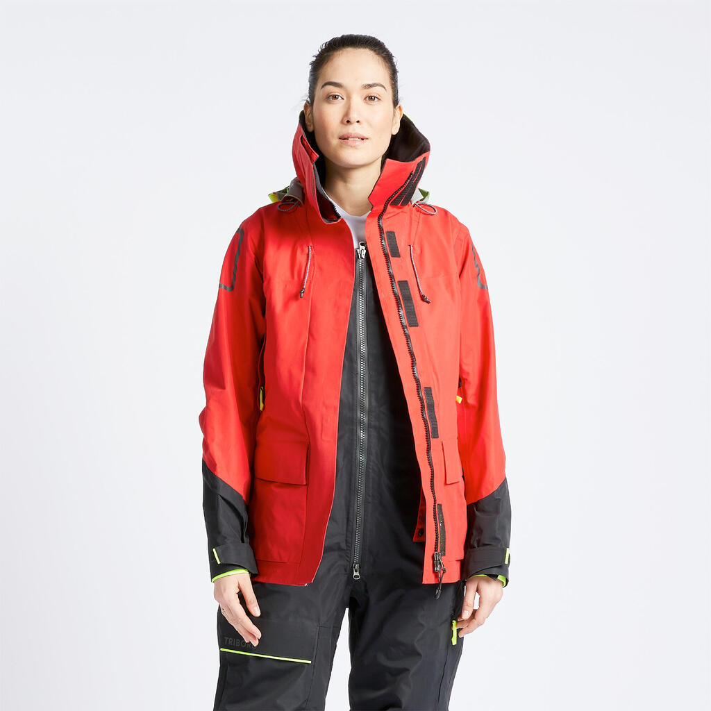 Regenjacke Segeln Damen wasserdicht Offshore 900 petrol