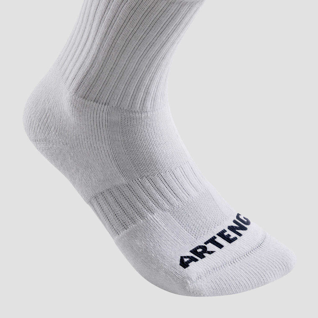 High Tennis Socks RS 500 Tri-Pack - White