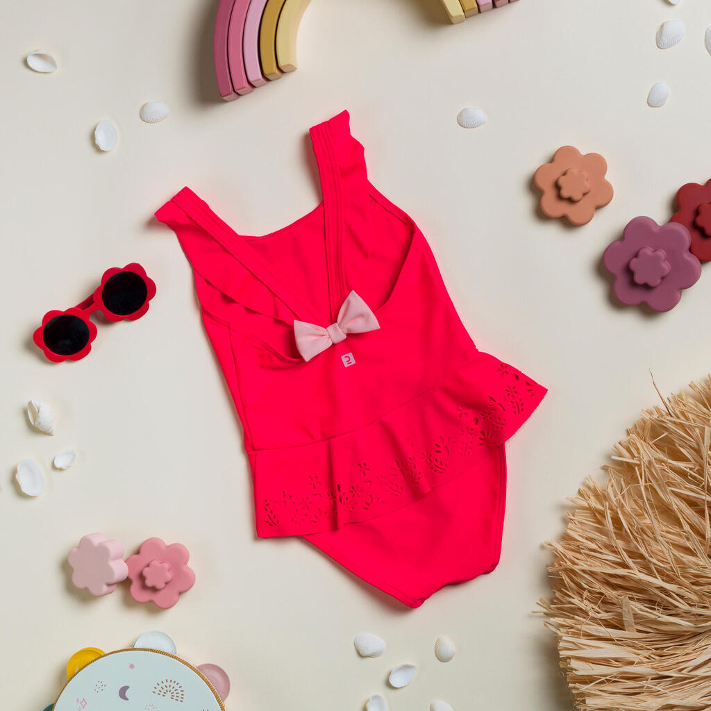 Maillot De Bain 1 Pièce Bébé Fille Jupette pantai jaune