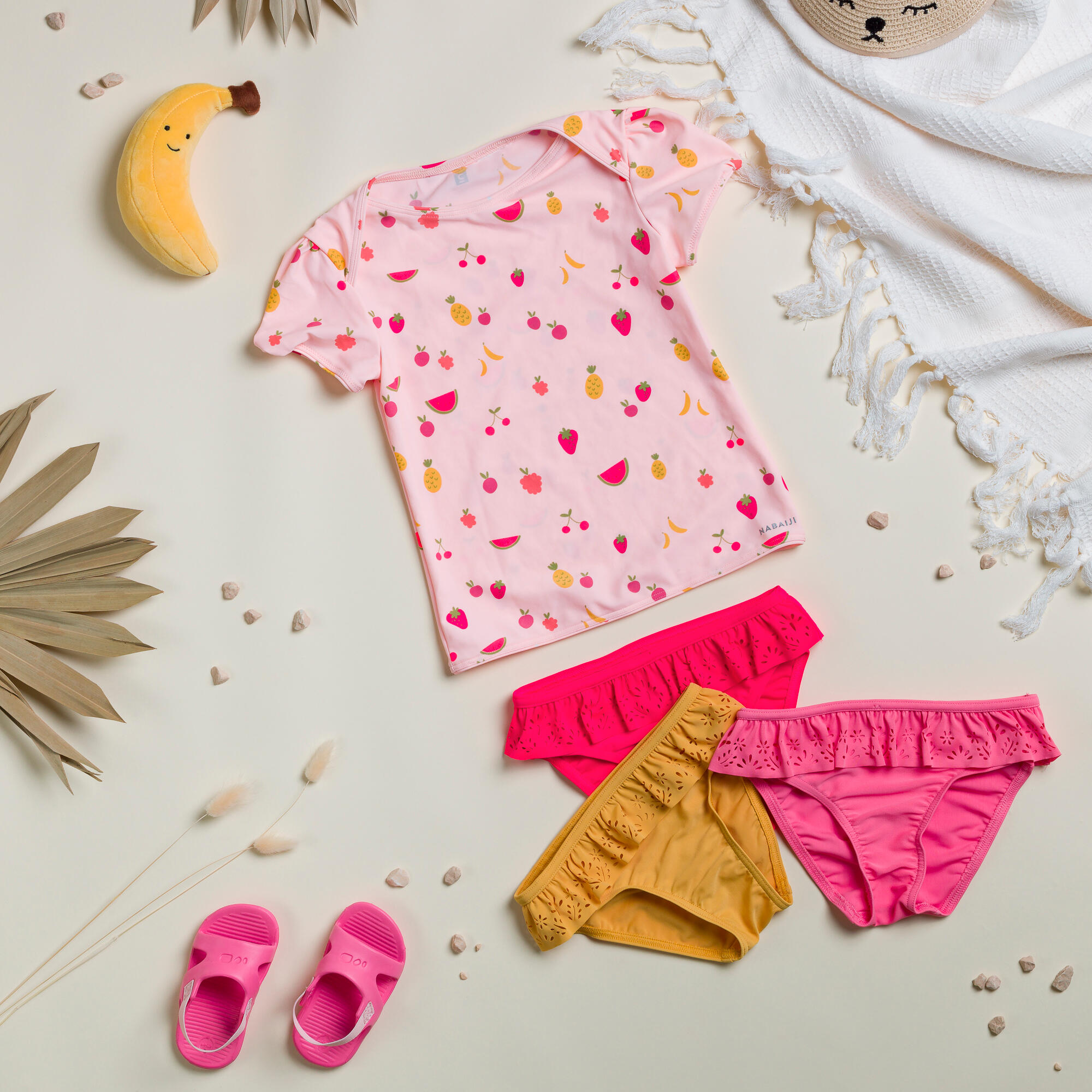 Baby Swimsuit Bottoms Soft & Sun Protection Coral