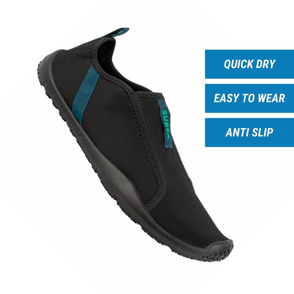 Zapatos acuáticos  de playa para Adulto Subea 120 - Azul grisáceo/Gris