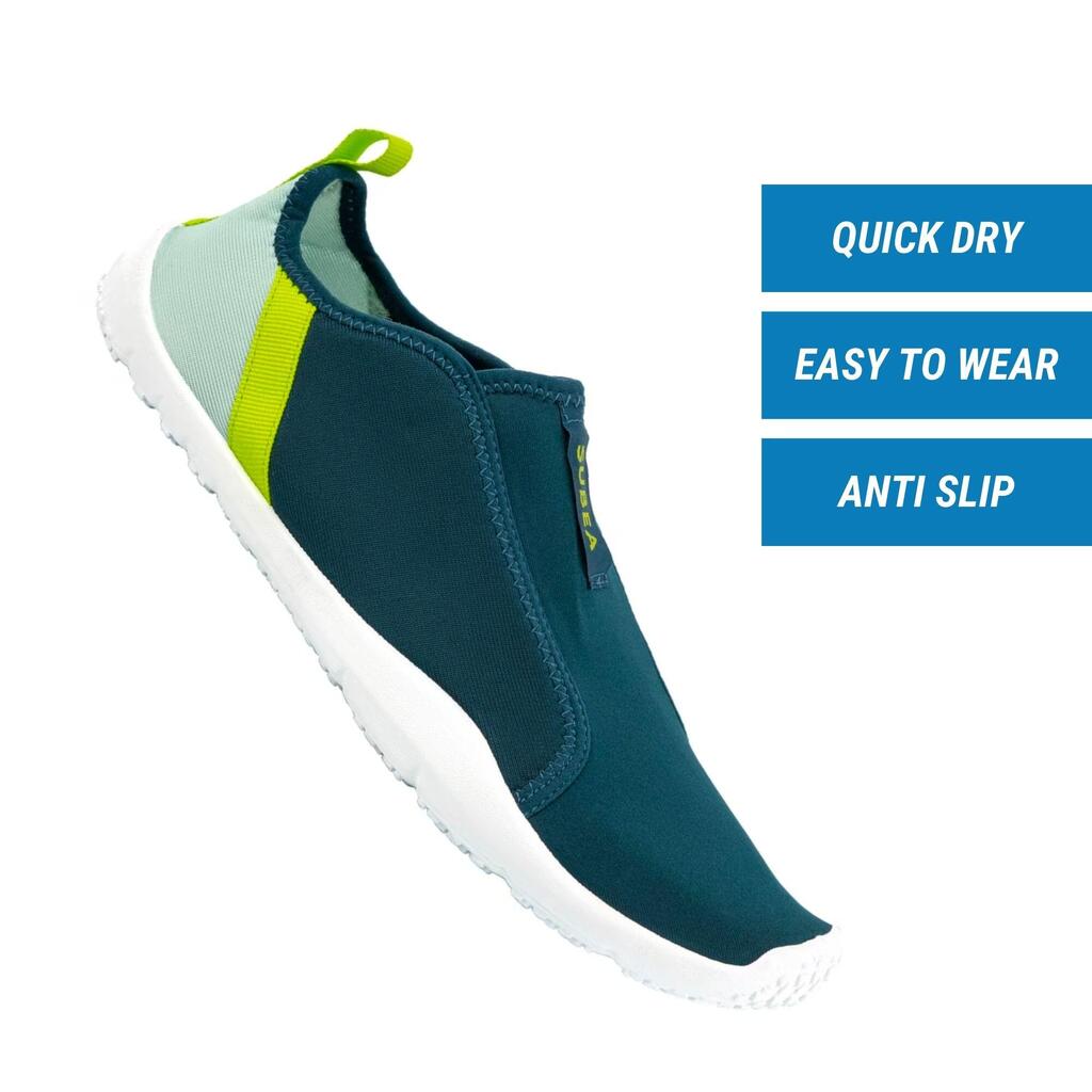 Zapatos acuáticos  de playa para Adulto Subea 120 - Azul grisáceo/Gris