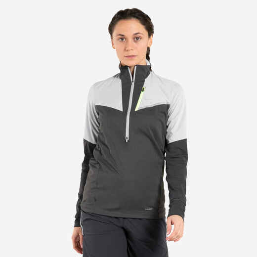 
      Majica dugih rukava za trail trčanje Softshell ženska siva
  