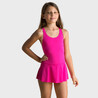 Girls Swimming One piece skirt swimsuit Vega Pink