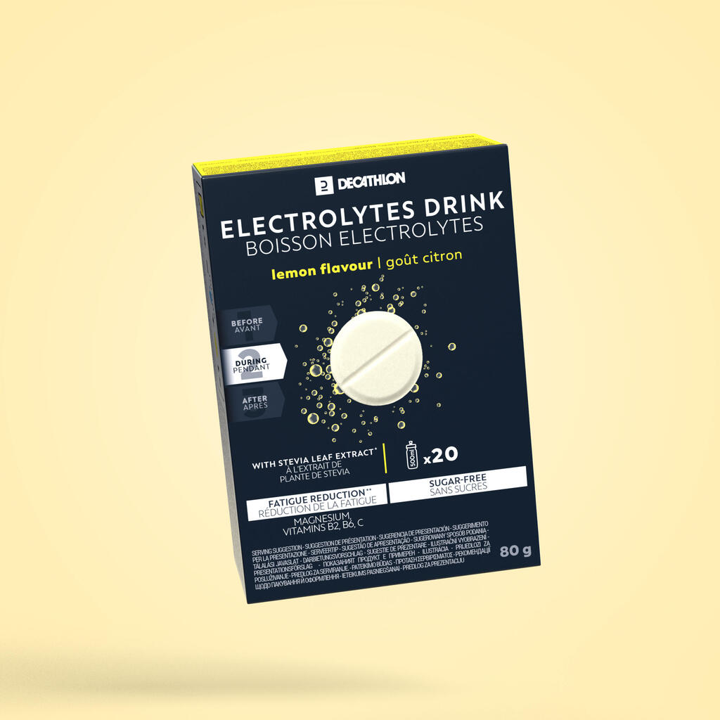 Elektrolītu dzēriens bez kalorijām tabletēs, 20 x 4 g, ar citronu garšu