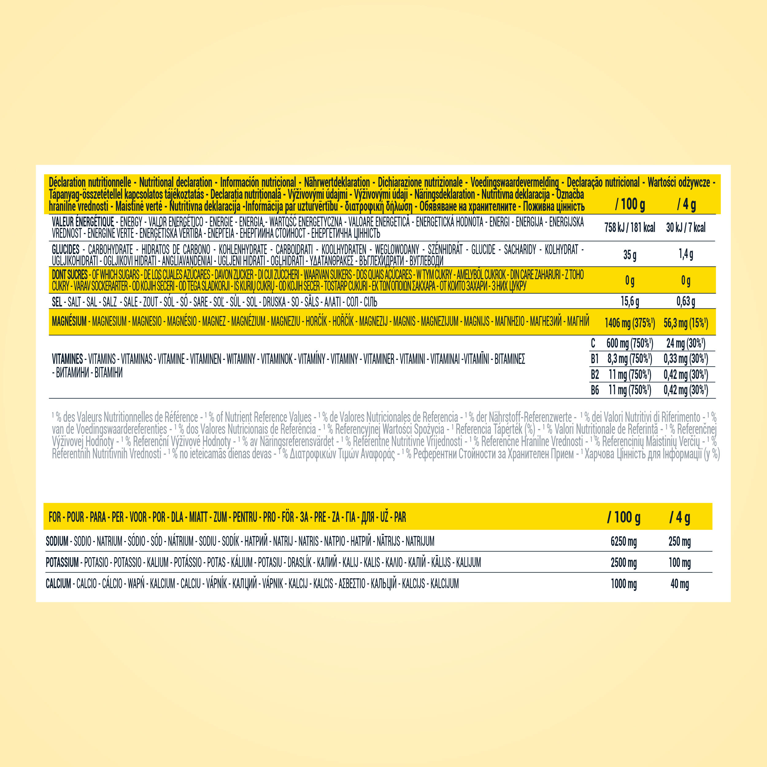 Sugar-free electrolytes drink tablets - lemon 40 x 4g 2/2