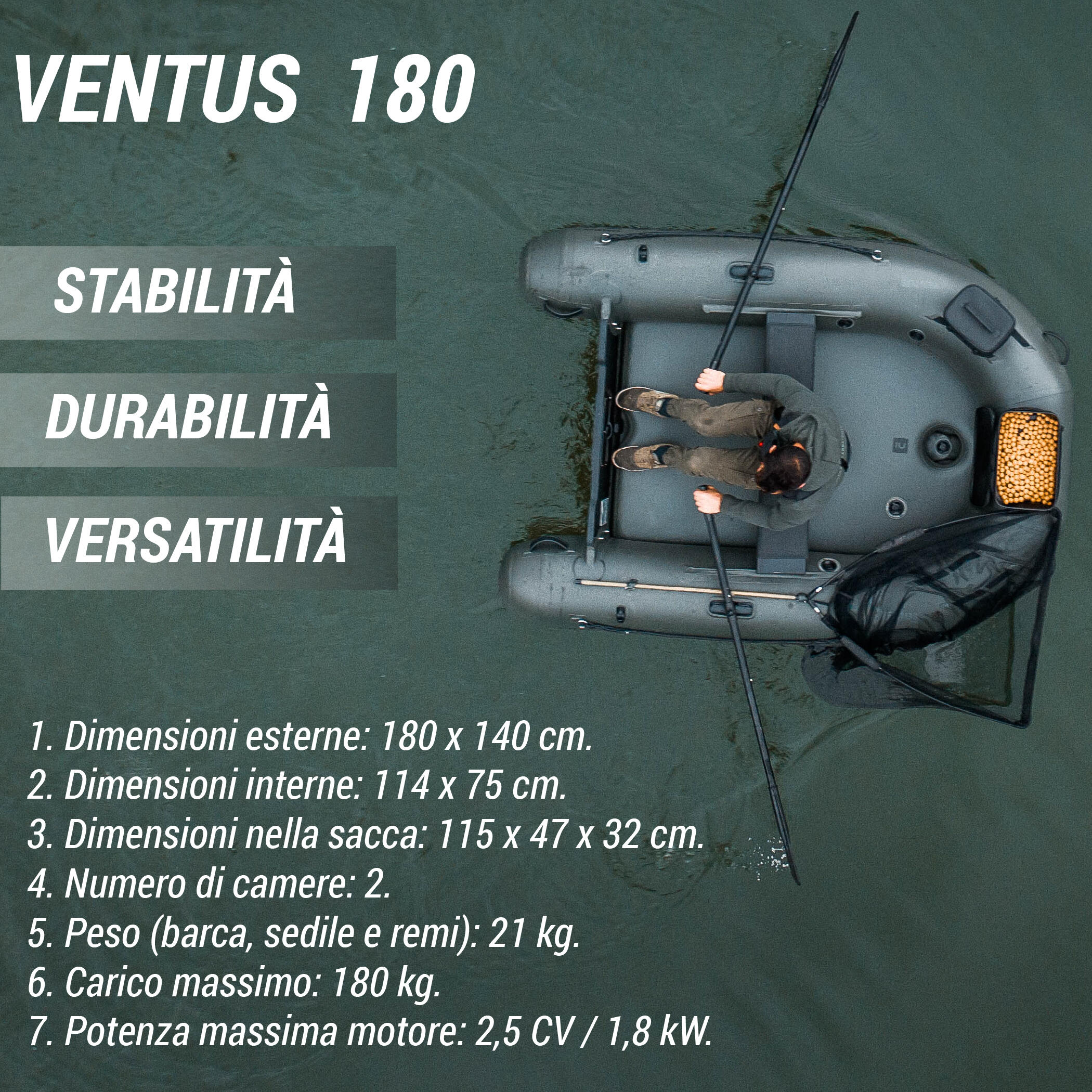 Gommone carp fishing VENTUS 180 2/19