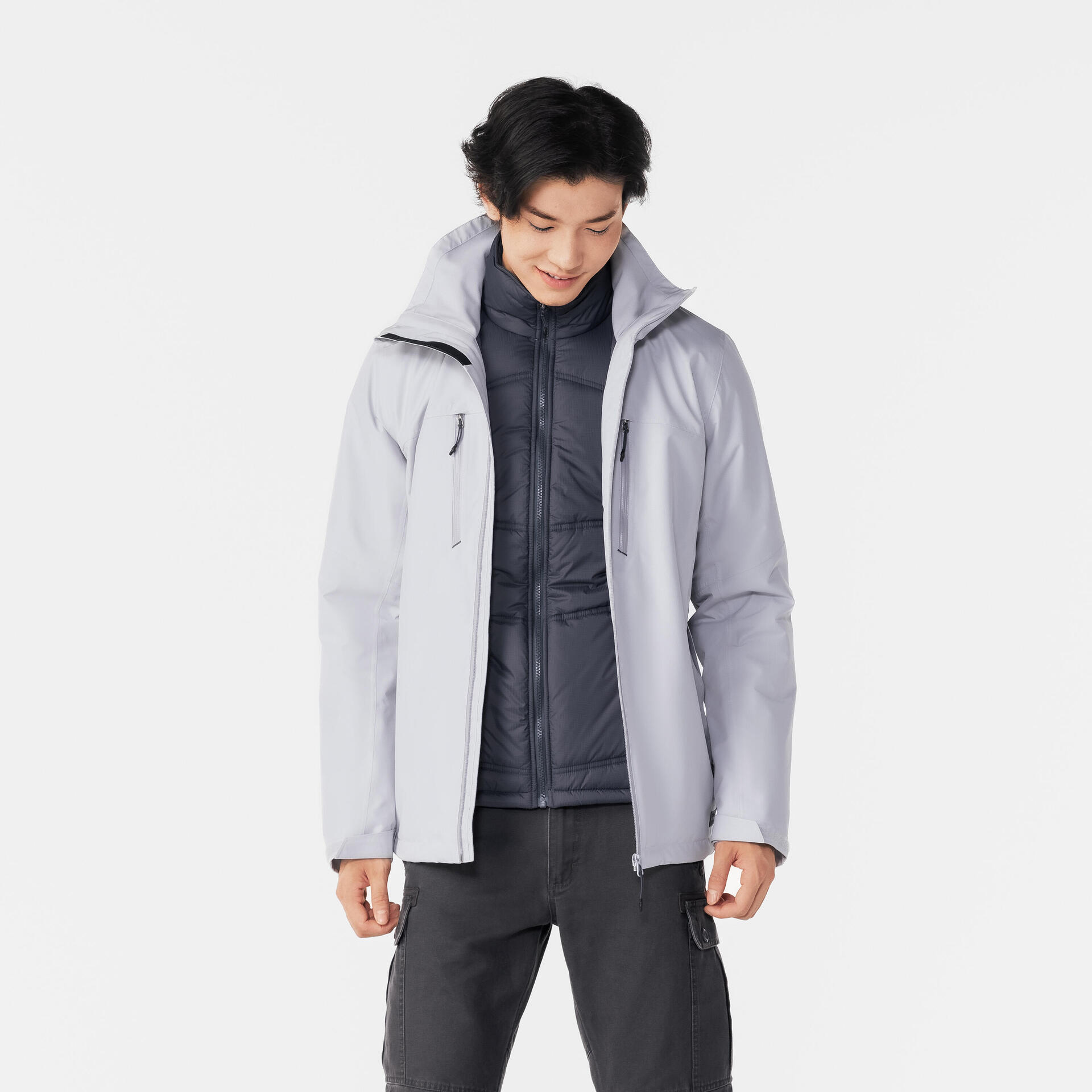QUECHUA (ケシュア) 登山・ハイキング メンズ ジャケット 3WAY 防水 