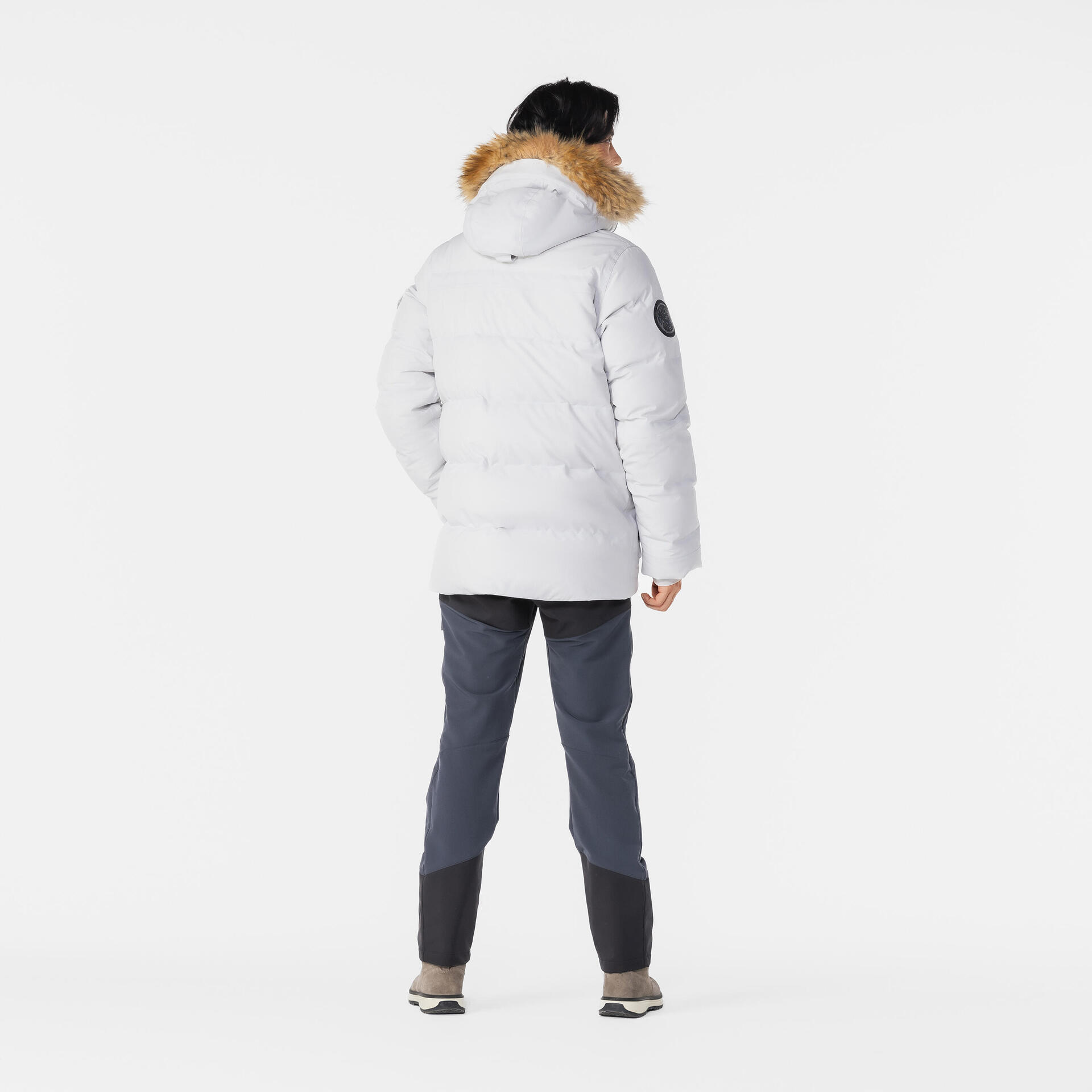 20°C Men's Waterproof Snow Hiking Parka Jacket ARCTIC 500 Grey