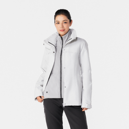 Veste de randonnée 0°C chaude femme, NH100 3en1 gris