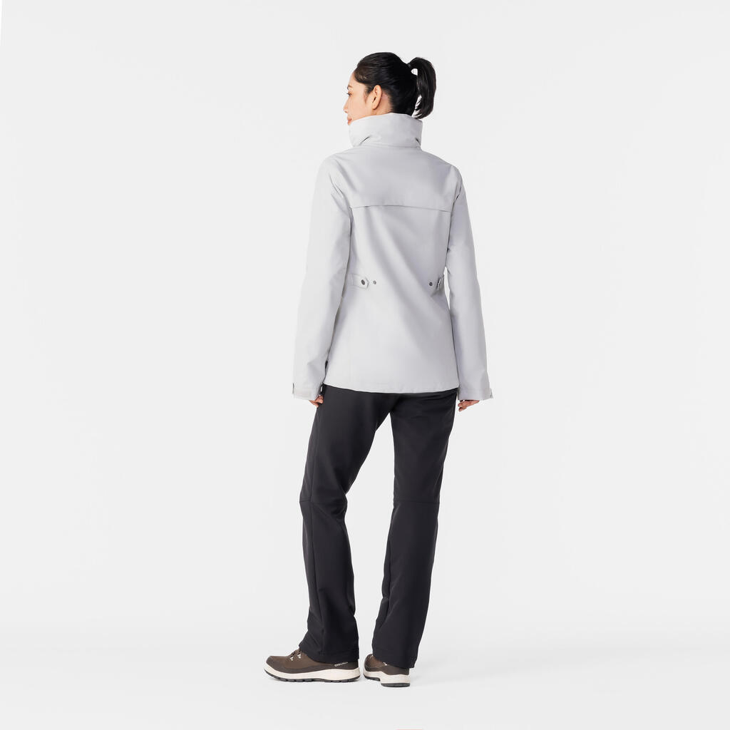 Veste de randonnée 0°C chaude femme, NH100 3en1 gris
