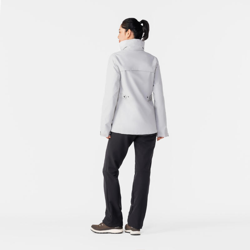 Veste de randonnée 0°C chaude femme, NH100 3en1 gris