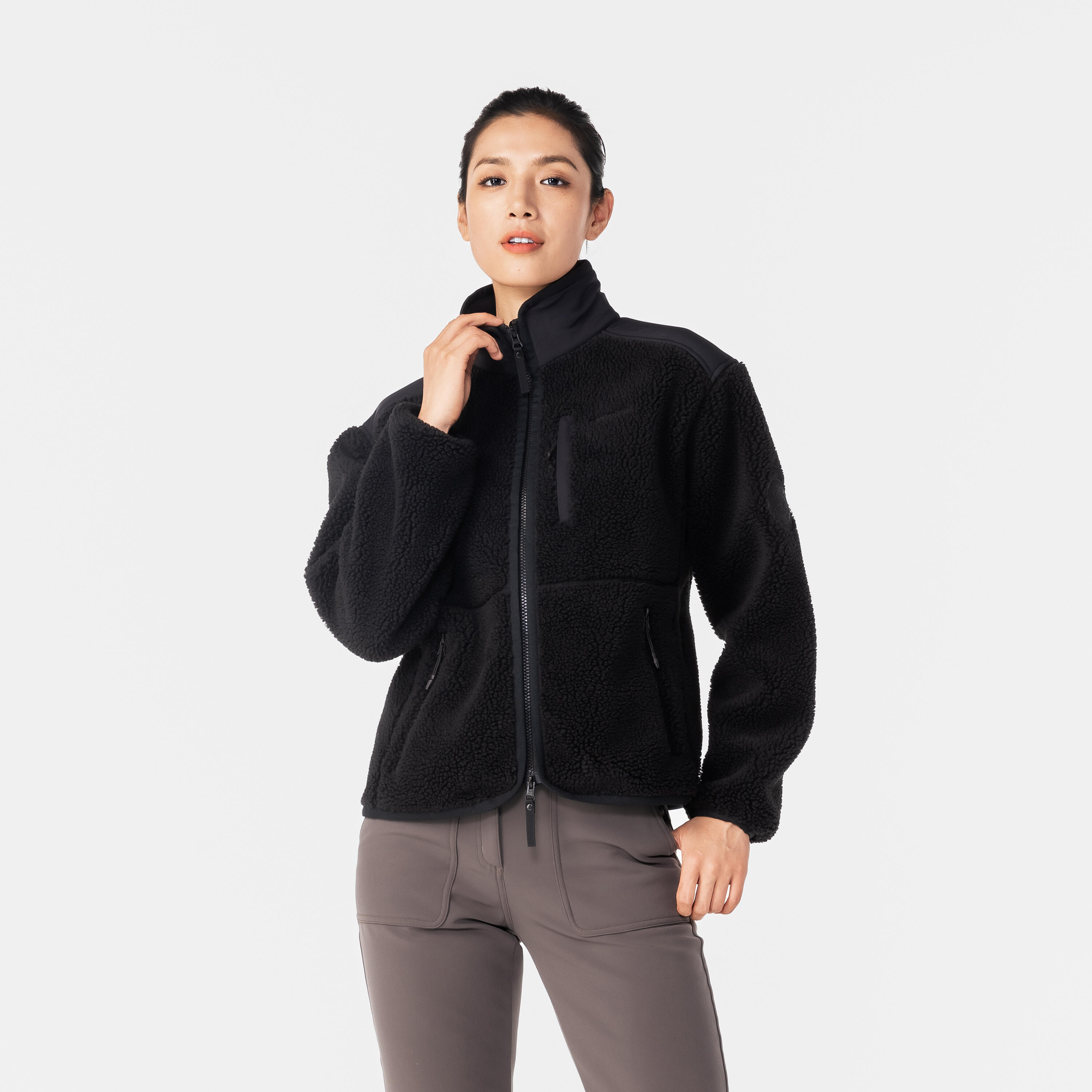 Women Ultra Warm SHERPA Black