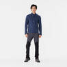 Men’s mountain hiking fleece jacket MH100 Full Zip - Blue