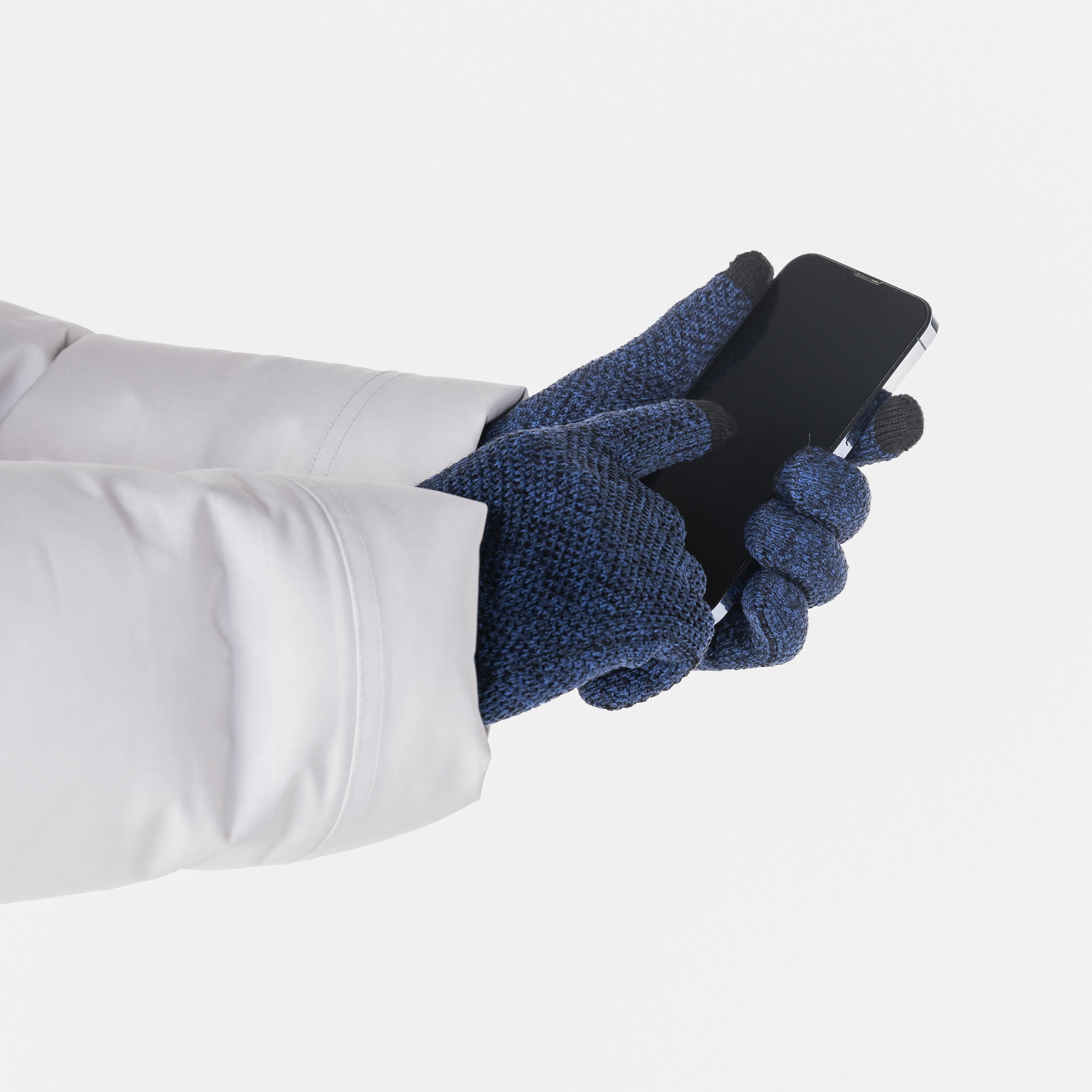 Trekking gloves trek500 pineapple glove blue