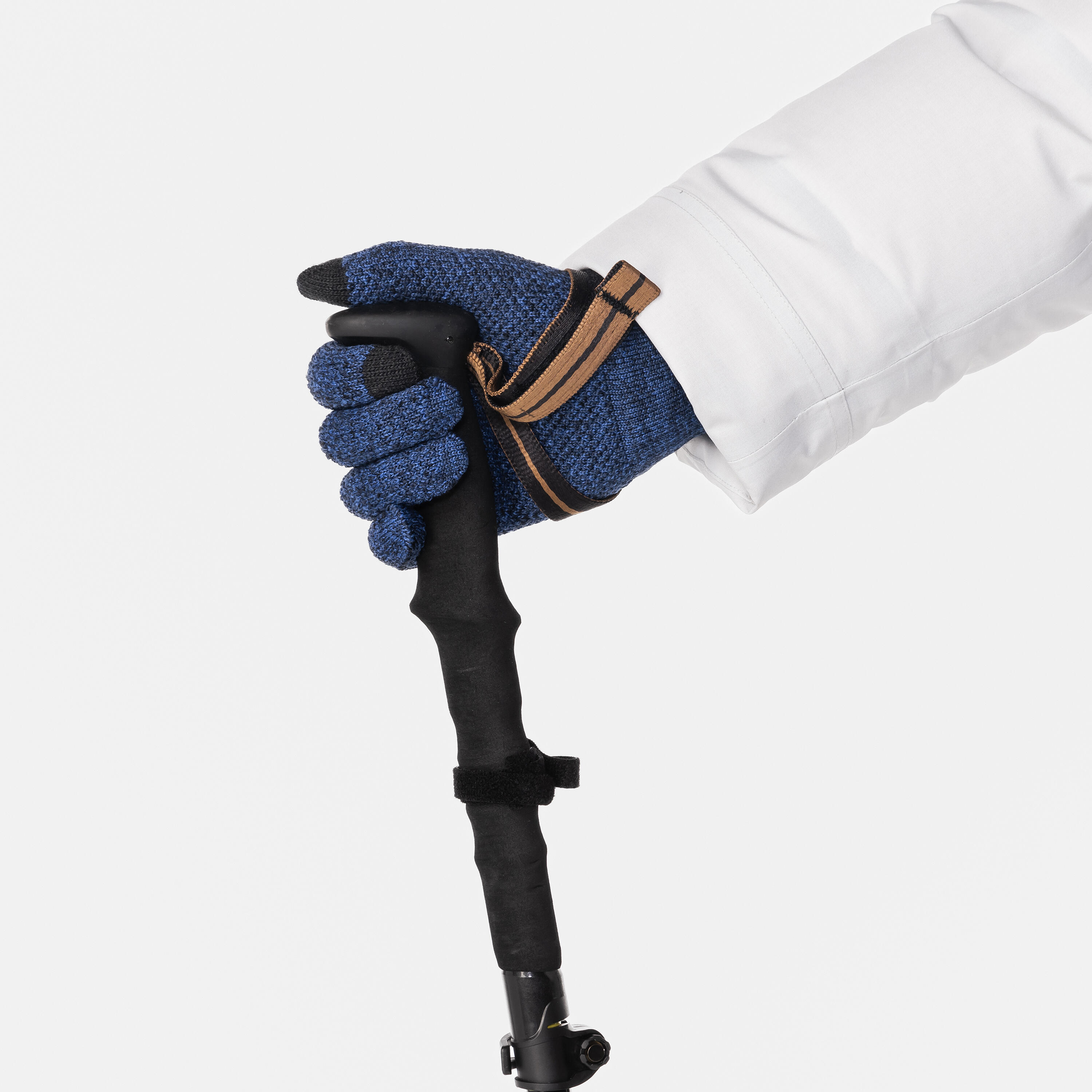 Trekking gloves trek500 pineapple glove blue