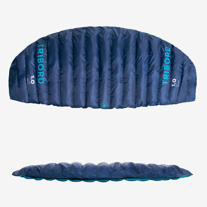 TRACTION KITE PW100 1m2 blue with bar ORAO Decathlon