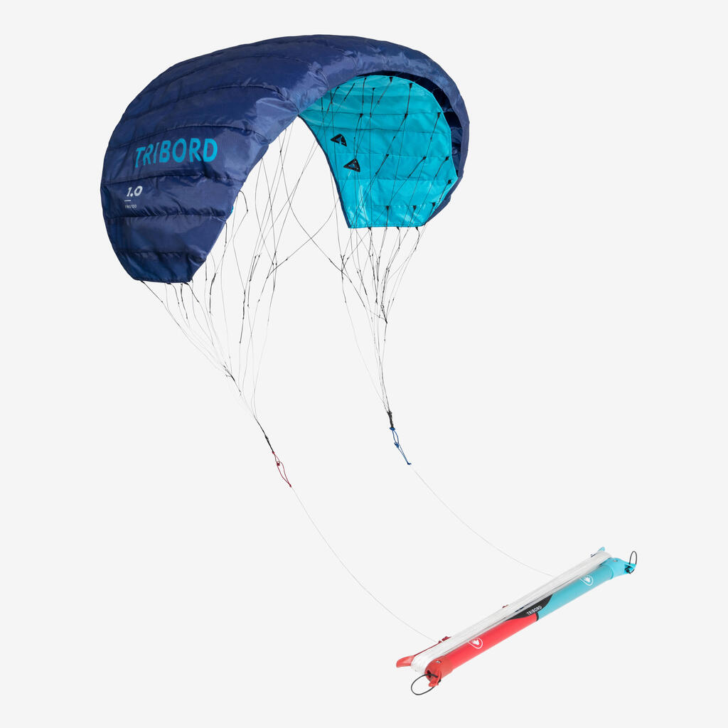 TRACTION KITE PW100 1 m2 blue - with bar