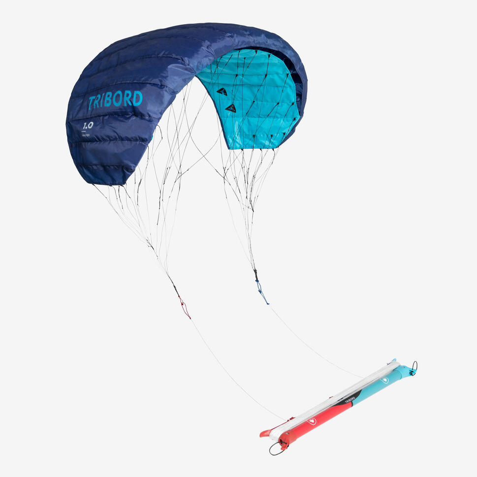 ORAO Powerkite PW100 1,2 m² met bar blauw Decathlon