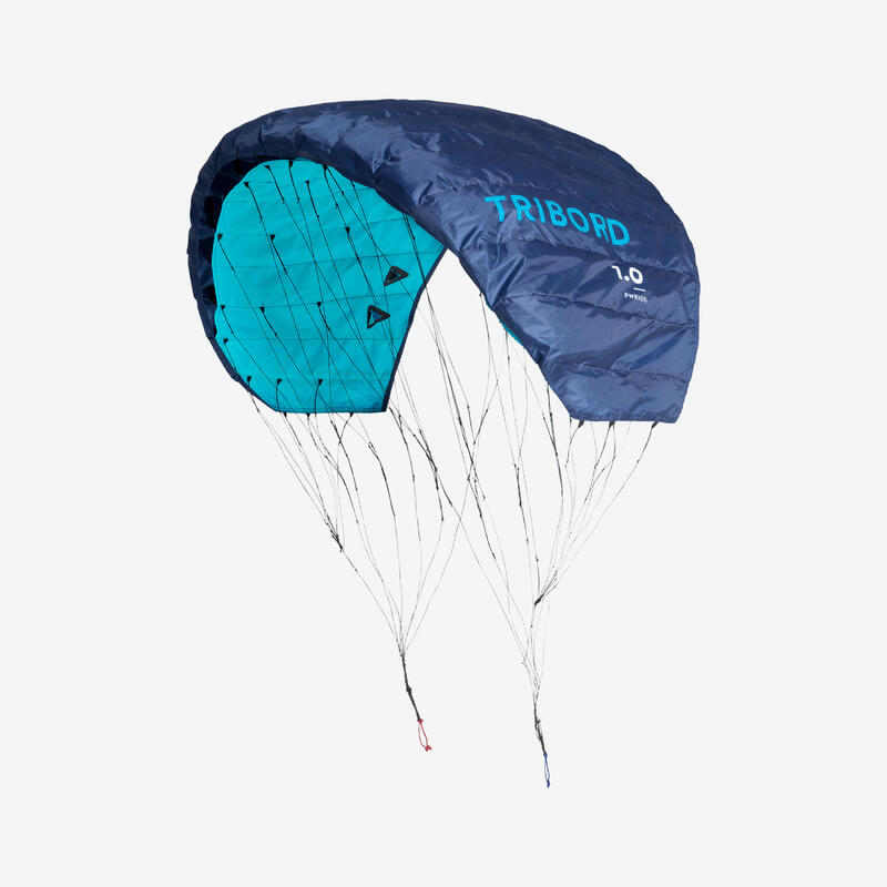 TRACTION KITE PW100 1m2 blue with bar ORAO Decathlon