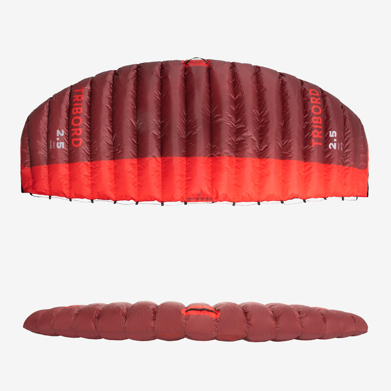 TRACTION KITE KS100 2.5 m2 red with bar ORAO Decathlon