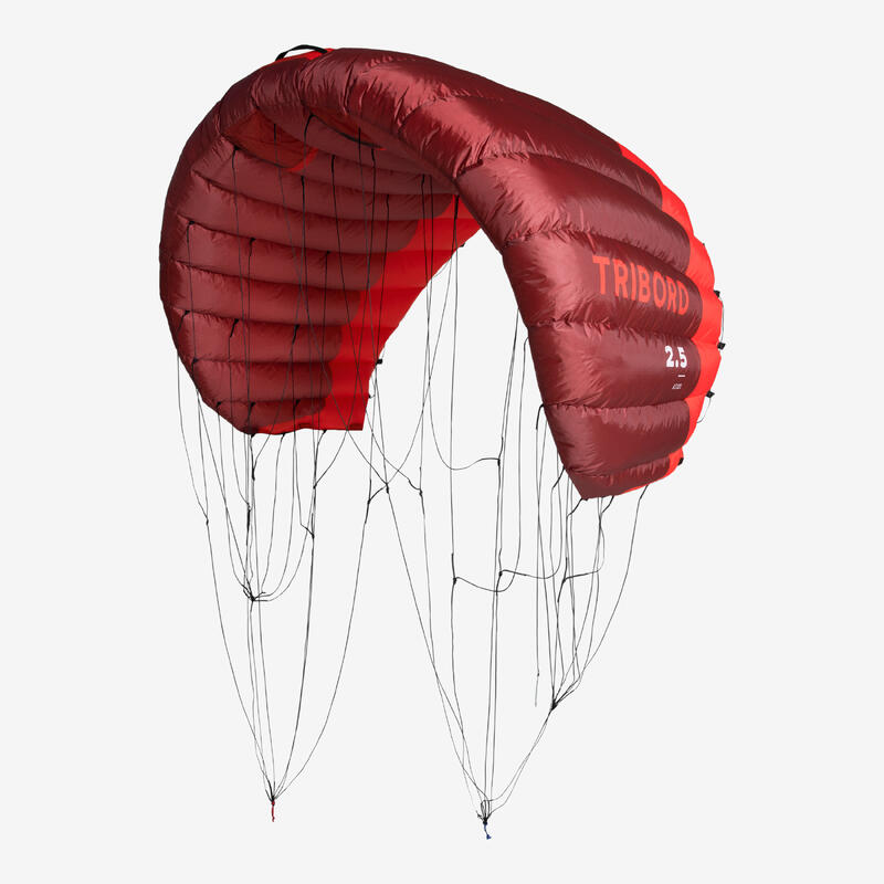 TRACTION KITE KS100 2.5 m2 red with bar ORAO Decathlon