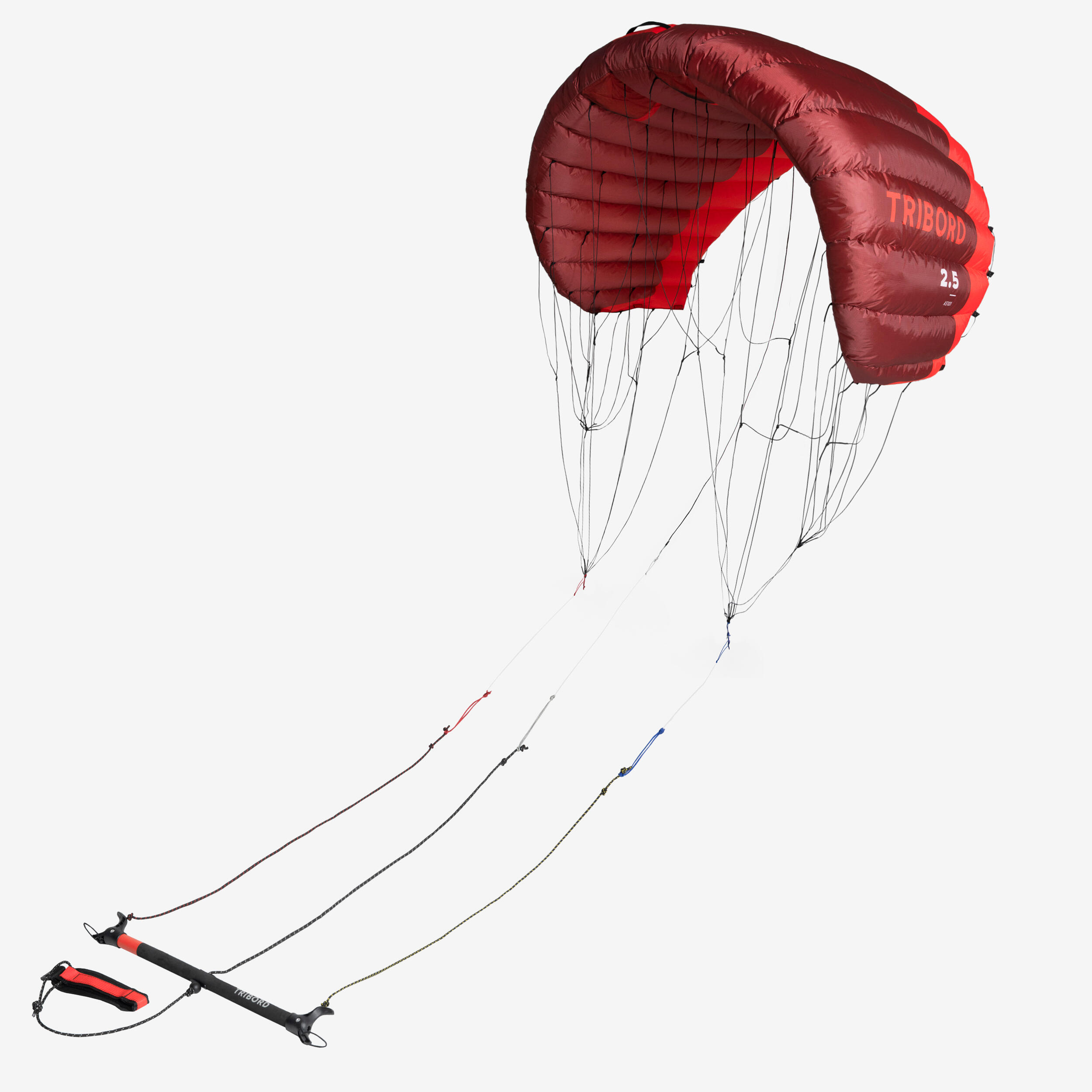 TRACTION KITE KS100 2.5 m2 red - with bar 1/7