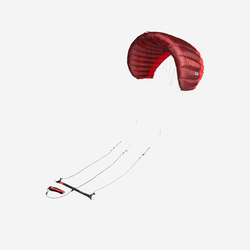 Kite 2,5 m² mit Lenkstange KS100 rot