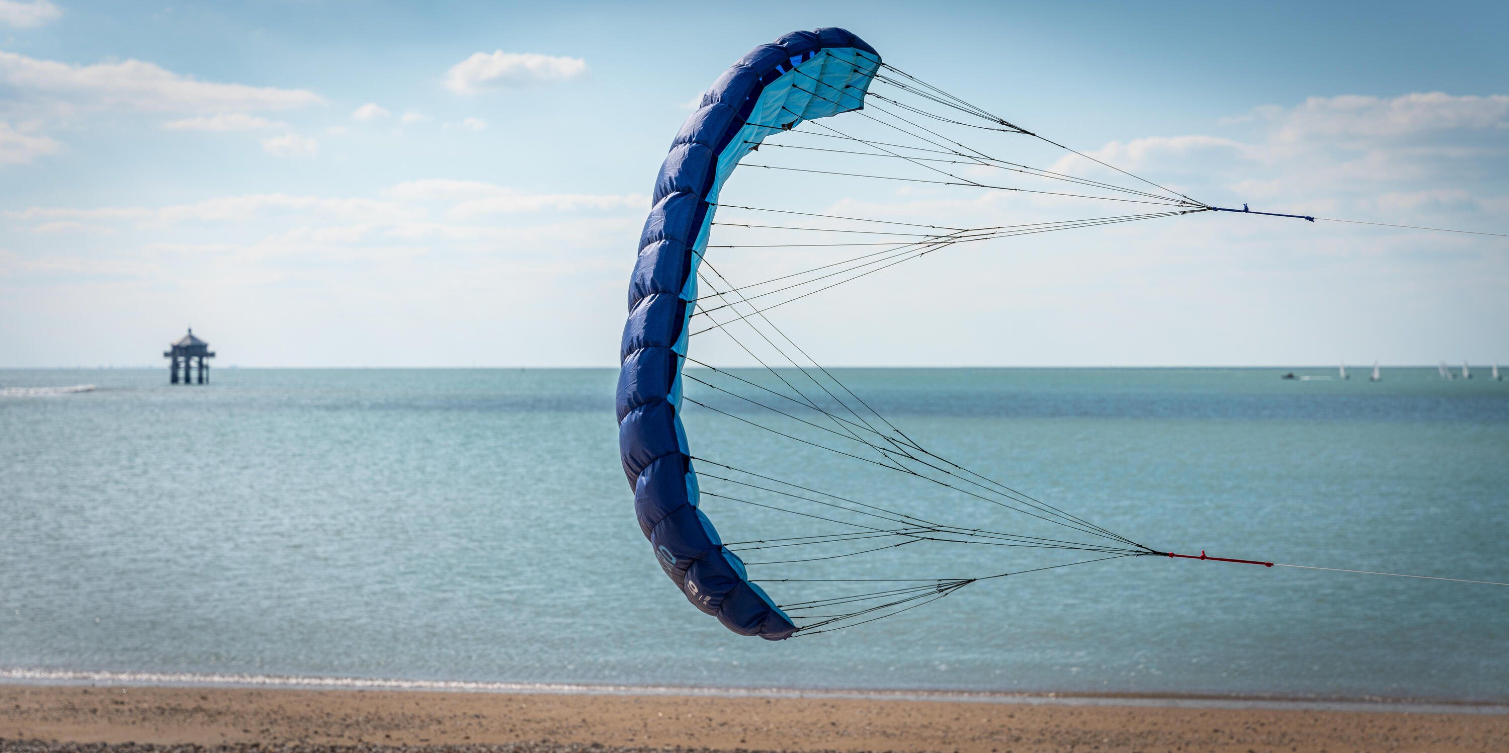 Aile de traction pw100 1m2 bleu - avec barre 9/12