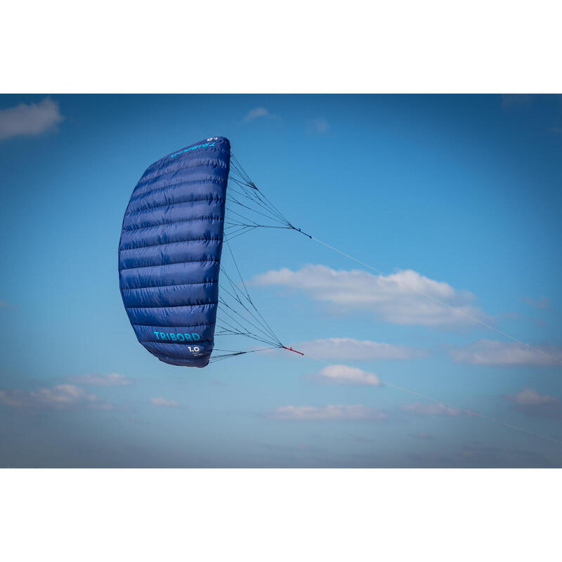 Powerkite PW100 1,2 m² met bar blauw