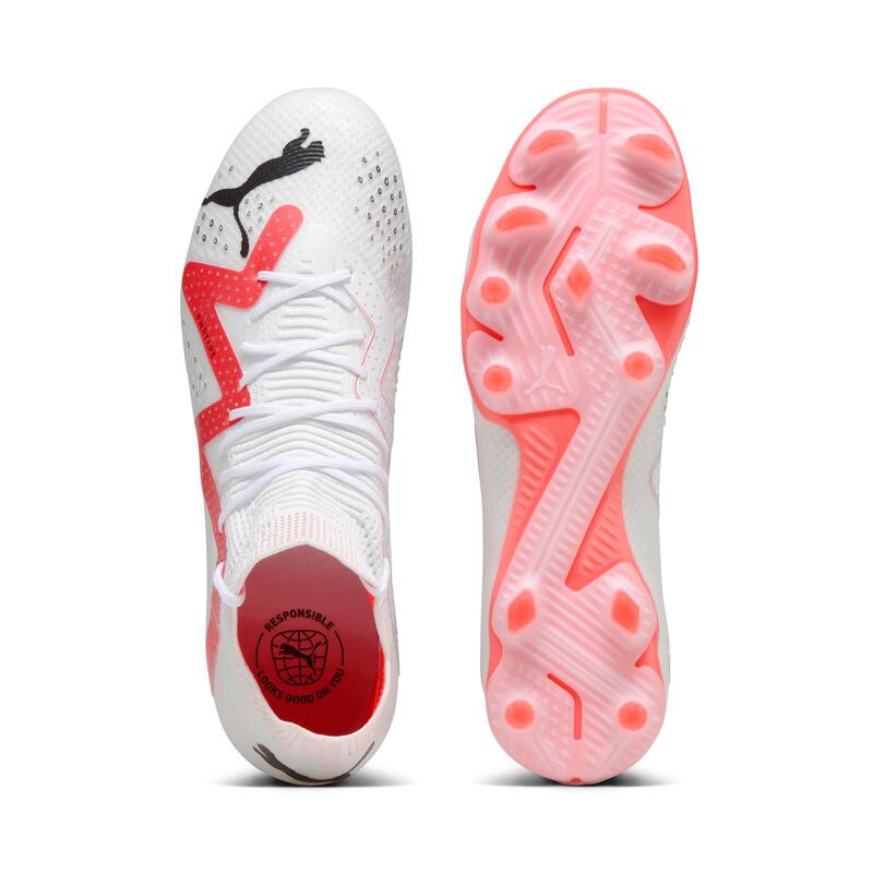 Damen/Herren Fussballschuhe FG/AG PUMA Future Pro weiss/rot PUMA DECATHLON