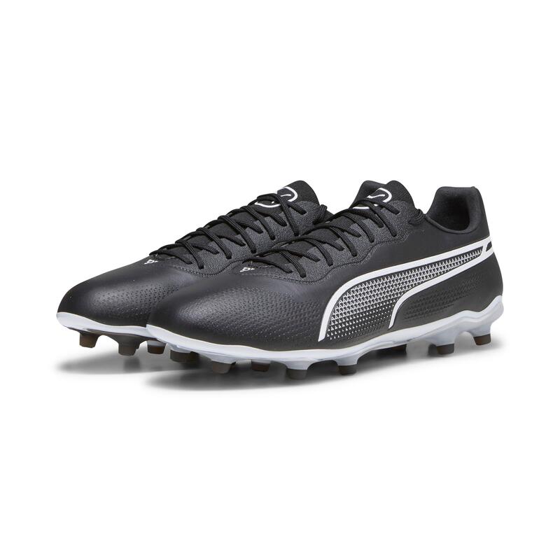 Scarpe calcio adulto Puma KING Pro FG/AG nere e bianche