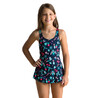 Girls Swimming  One piece skirt swimsuit Vega  Navy Blue