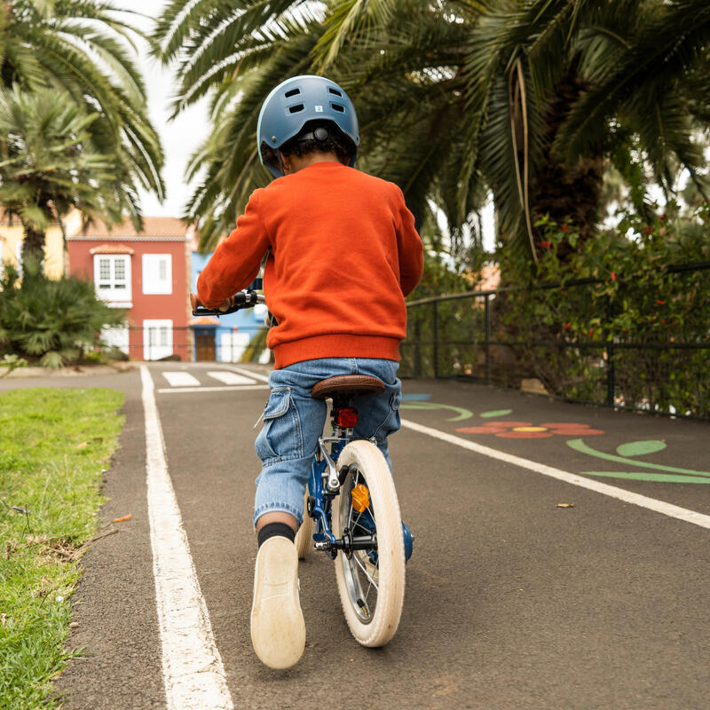 2-in-1 kinderfiets/loopfiets DISCOVER 900 3-5 jaar 14 inch blauw