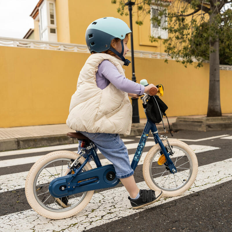 2-in-1 kinderfiets/loopfiets DISCOVER 900 3-5 jaar 14 inch blauw