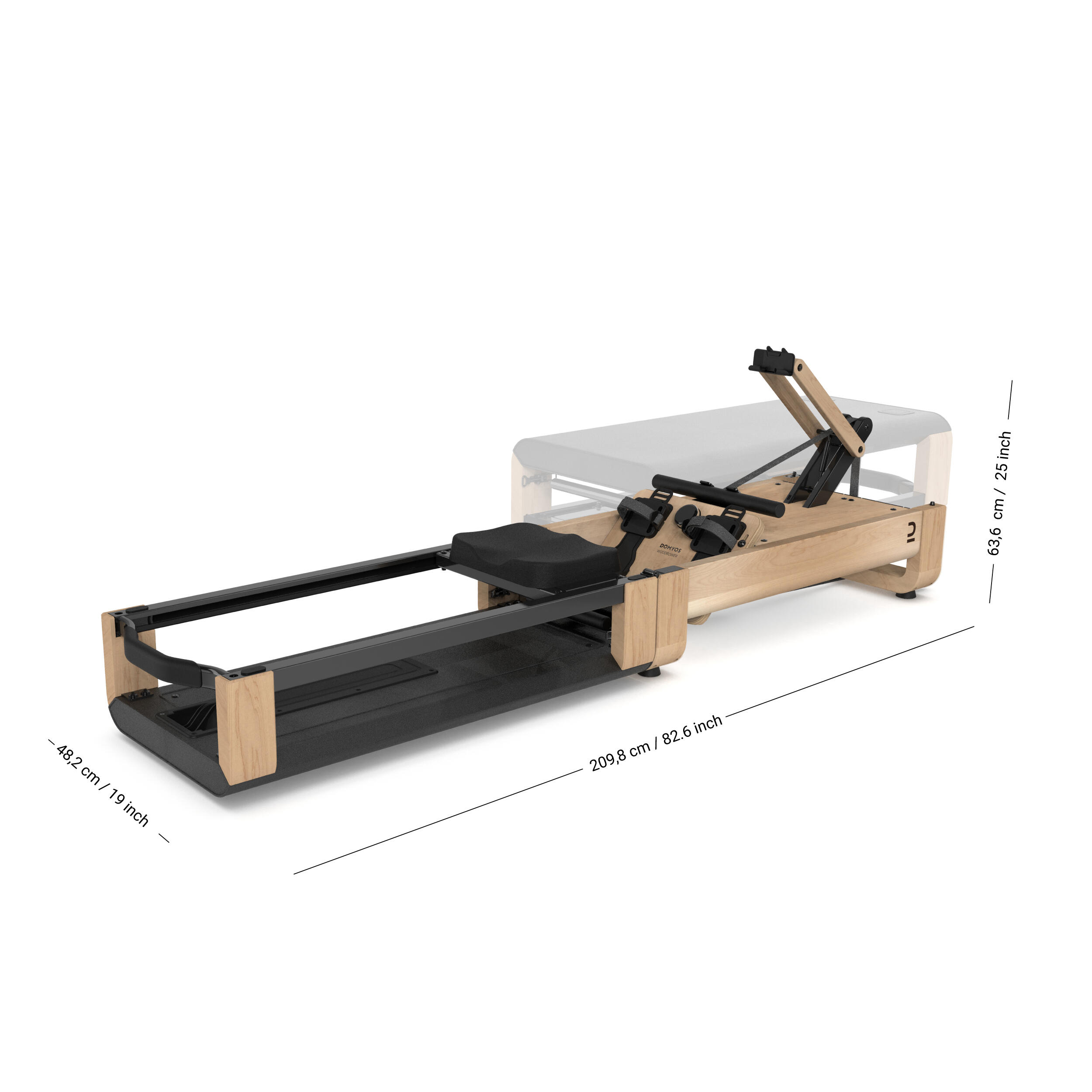 Self-Powered Smart 3-in1 Rowing Machine Woodrower with Decathlon Warranty 8/22