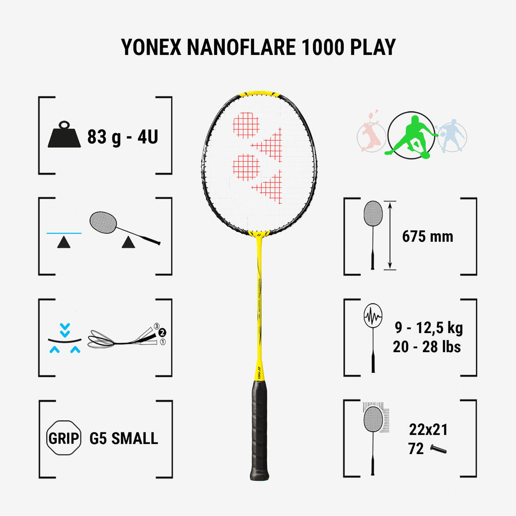 Reket Nanoflare 1000 Play, kollane