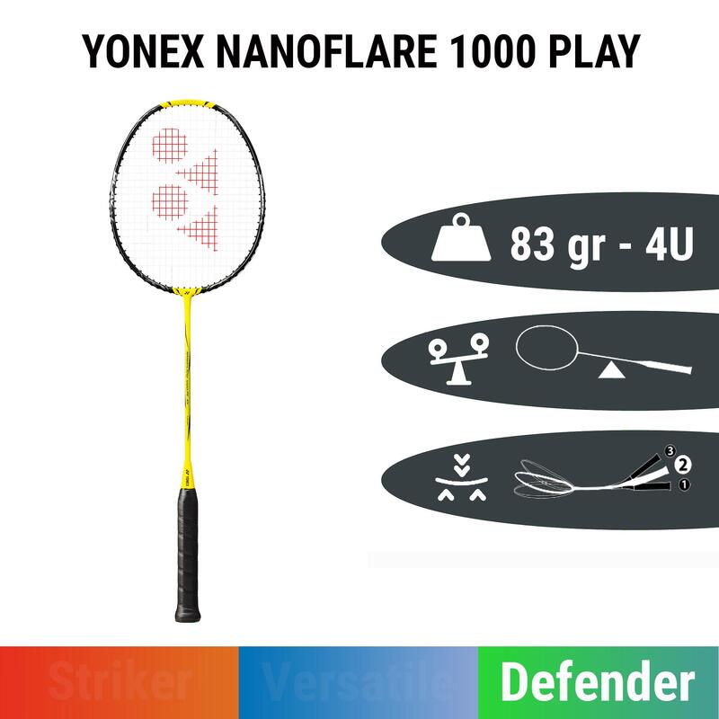 Badmintonschläger Yonex - Nanoflare 1000 Play gelb 