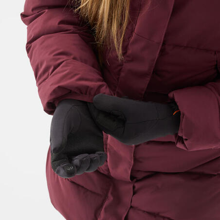 Куртка дитяча SH500 для туризму водонепроникна бордова