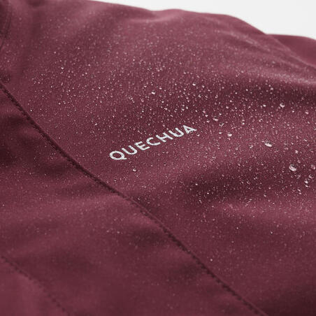 Куртка дитяча SH500 для туризму водонепроникна бордова