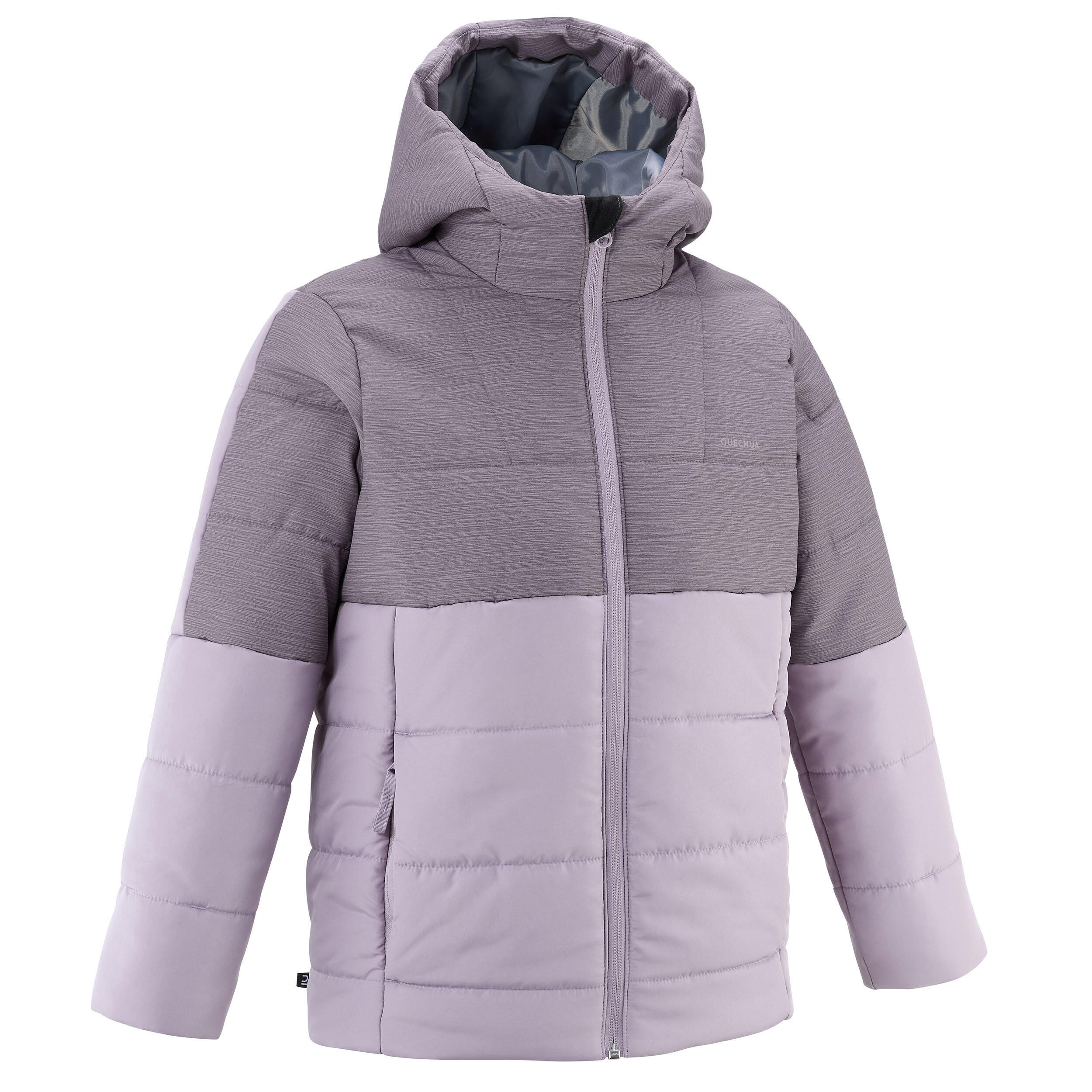 Kids Hiking Padded Jacket Aged 7 15 NH100 Purple