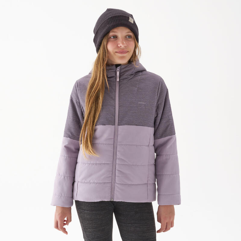 Kids’ Hiking Padded Jacket - Aged 7-15 - NH100 Purple