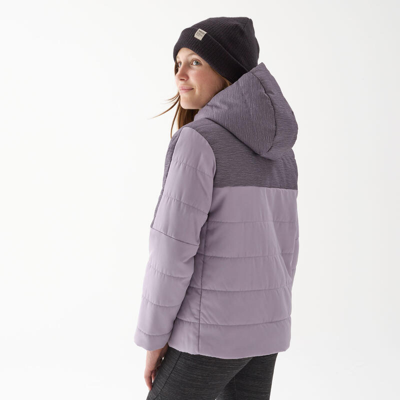 Kids’ Hiking Padded Jacket - Aged 7-15 - NH100 Purple