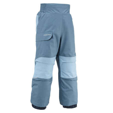 Modre tople pohodniške hlače SH500 MOUNTAIN za otroke 